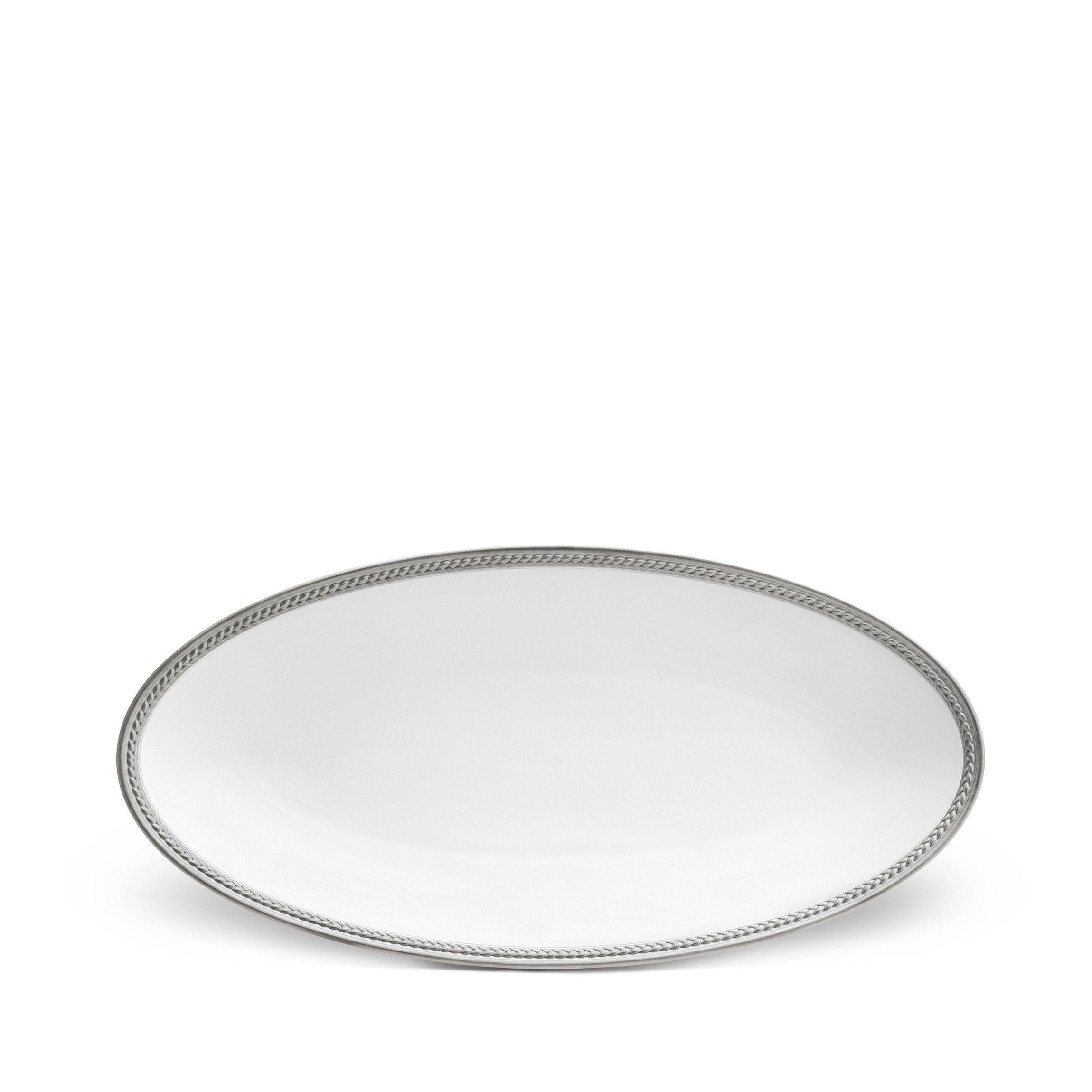 Braided Silk Oval Platter Small - Elegant Serving Tray for Appetizers, Desserts & Cheese - Perfect for Dinner Parties, Weddings & Home Decor