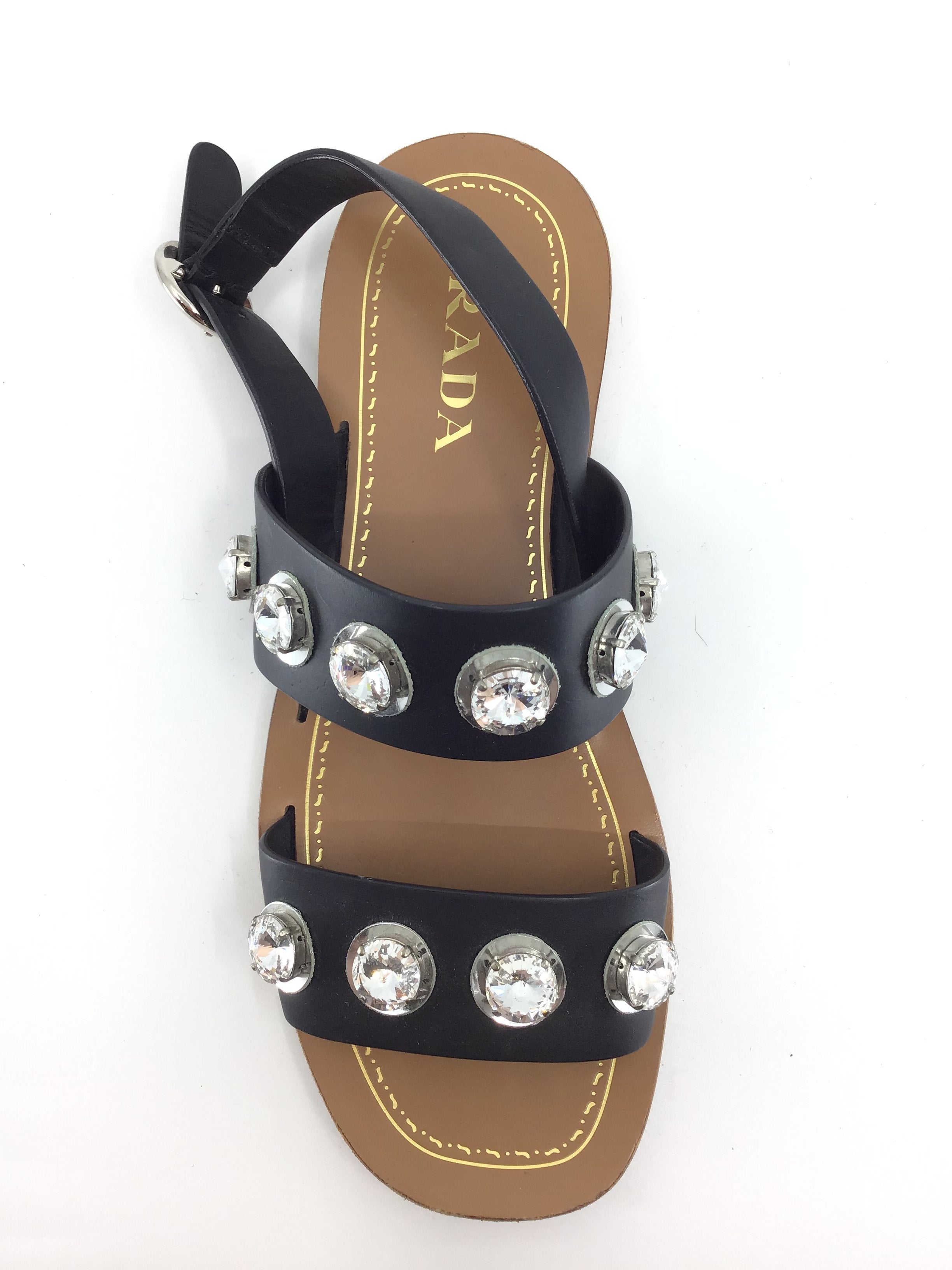 Prada Rhinestone Sandals for Women - Luxury Designer Glitter Heels | Perfect for Weddings, Parties & Evening Events