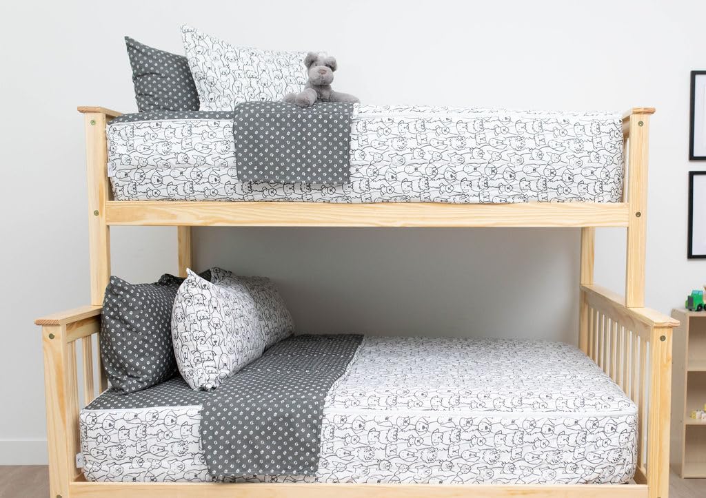 Durable Zipper Dog Bedding Set for Kids - Puppy Design Comforter, Sheets & Pillowcase | Easy Wash Bed-in-a-Bag | Perfect for Nursery, Toddler Rooms & Sleepovers