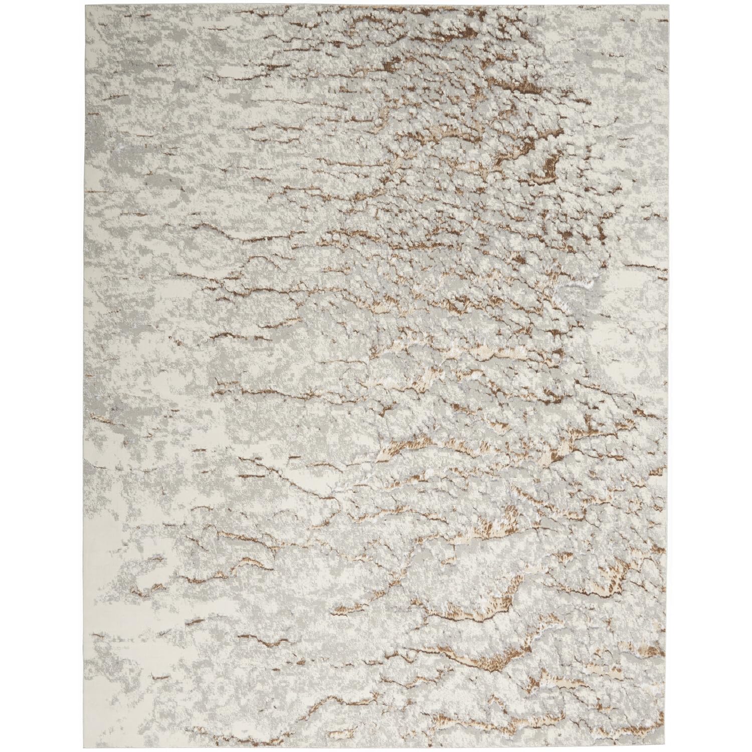 Metallic Glam Grey Mocha 8x10 Area Rug - Easy to Clean, Non-Shedding, Stain Resistant for Bedroom, Living Room, Dining Room & Kitchen | Modern Home Decor for Stylish Spaces