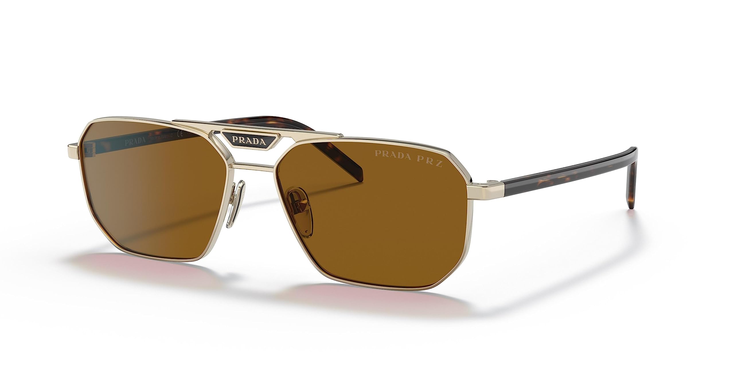 Prada Men's Modern Rectangular Sunglasses UV Protection - Classic Designer Shades for Men, Perfect for Driving, Beach & Outdoor Activities