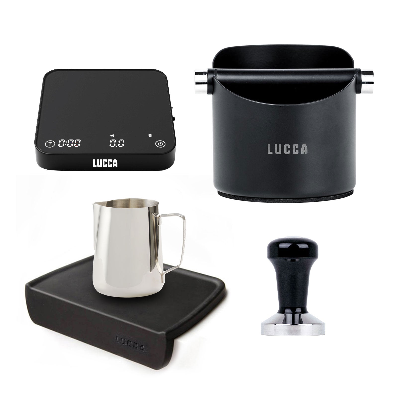Premium Espresso Accessories Kit - Barista Tools Set with Tamper, Milk Frother & Cleaning Brushes for Home & Professional Coffee Makers - Perfect for Latte, Cappuccino & Espresso Lovers