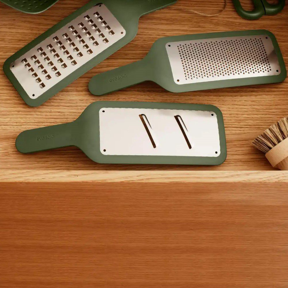 Premium EVA SOLO Green Kitchen Tool - Multi-Functional Grater & Slicer for Cheese, Vegetables & Fruits | Perfect for Meal Prep, Salad Making & Cooking