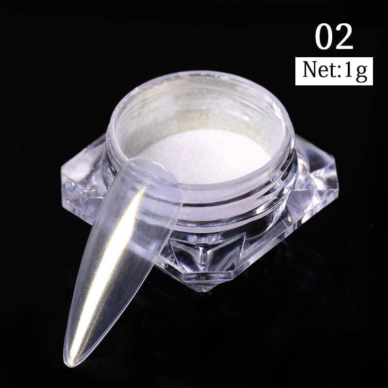 Mirror Pearl Chrome Pigment Powder - High-Quality Metallic Cosmetic & Nail Art Glitter - Perfect for DIY Crafts, Soap Making, and Resin Jewelry