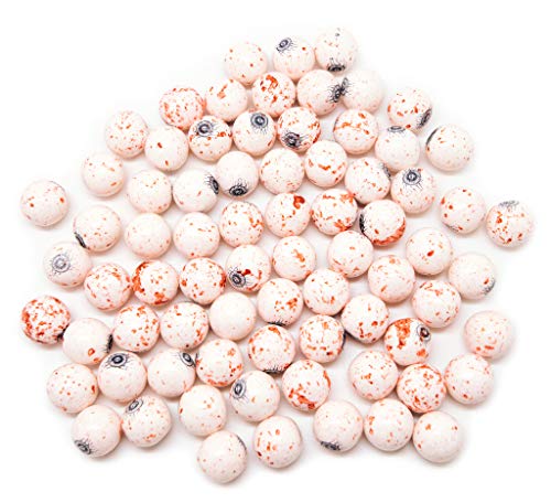 Oak Leaf Bloody Eyeball Gumballs - 1 LB Resealable Standup Candy Bag - Hyper-Realistic Halloween Candy Eyeballs - Bulk Gumballs for Trick or Treat, Party Favors & Scary Decorations