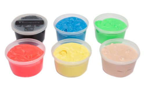 CanDo TheraPutty Therapy Putty Set - 6 Pack (2X-Soft, X-Soft, Soft, Medium, Firm, X-Firm) 1 lb Each - Hand Rehabilitation & Stress Relief for Occupational Therapy, Arthritis & Anxiety Relief - Perfect for Home & Clinic Use