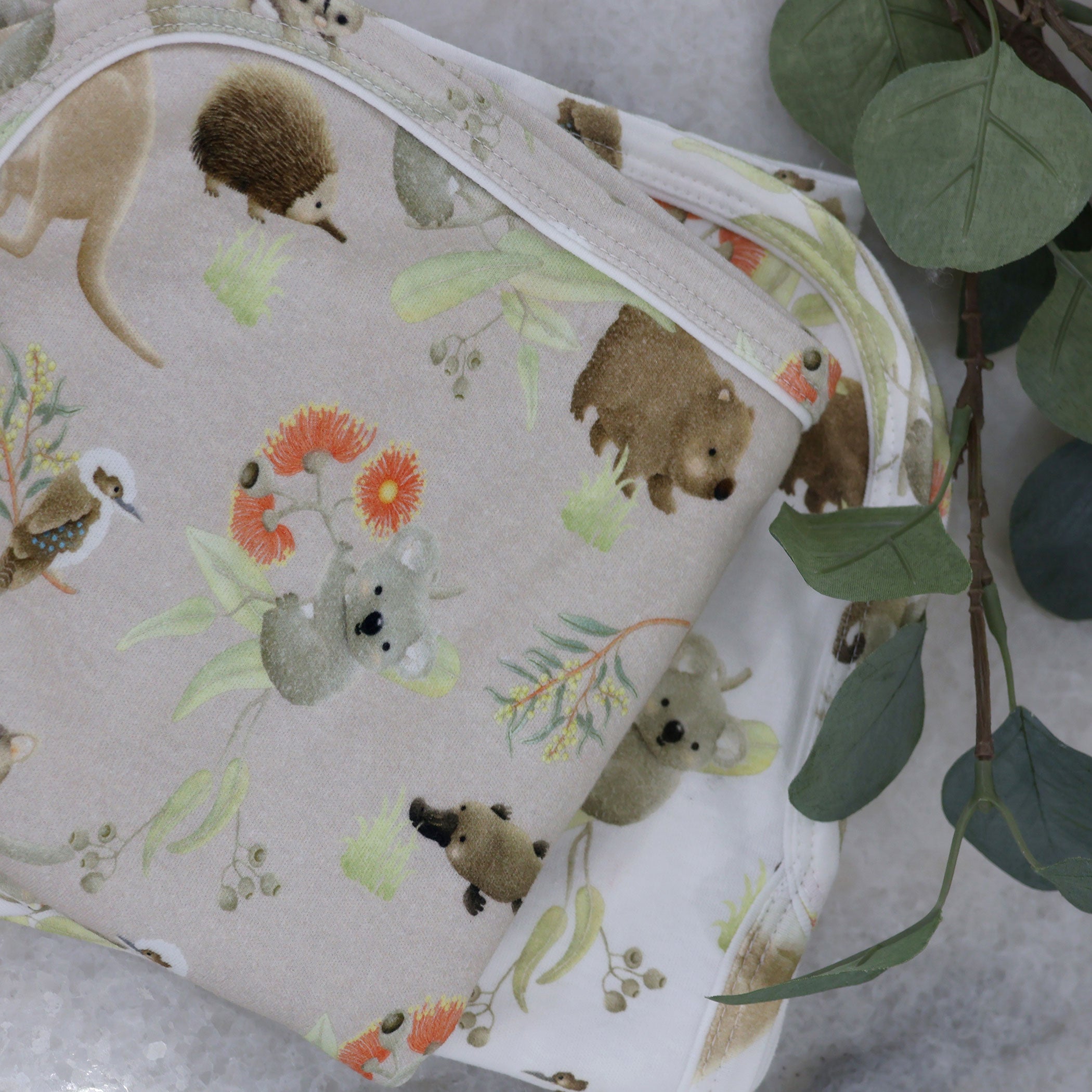 Australian Animals 2-Pack Jersey Wraps - Soft & Comfortable Baby Swaddle Blankets for Newborns - Perfect for Nursery, Photo Shoots & Gift Giving