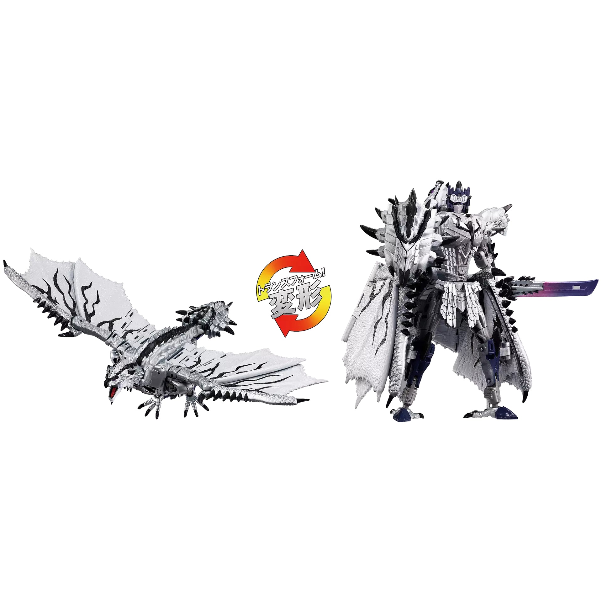 Hasbro Transformers x Monster Hunter Synergenex Series Silver Rathalos Prime Action Figure - Collectible Robot Toy for Fans & Gamers - Perfect for Display, Play, and Cosplay Events