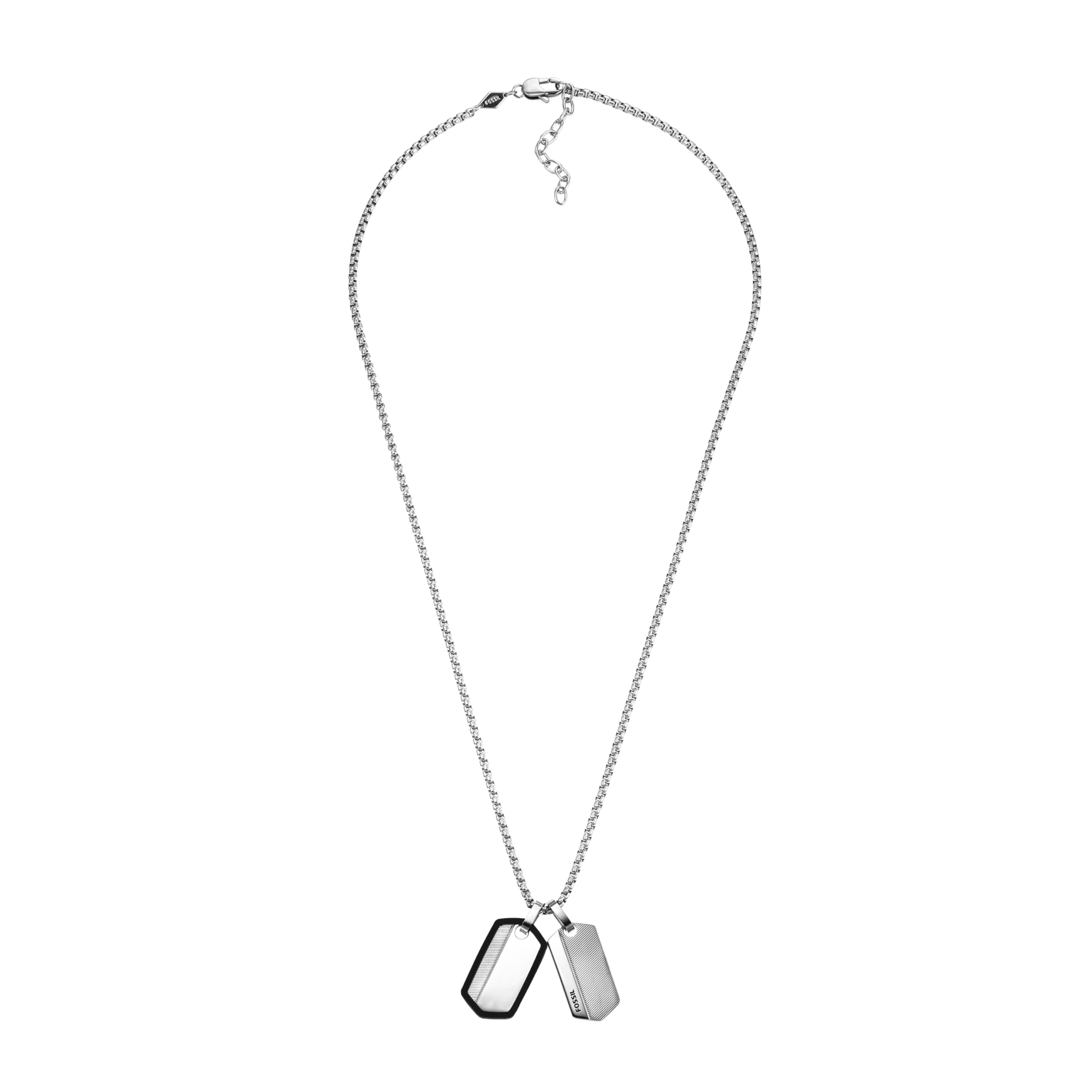 Fossil Men's Stainless Steel or Leather Necklace - Stylish & Durable Jewelry for Everyday Wear & Gifts | Perfect for Casual, Business & Special Occasions