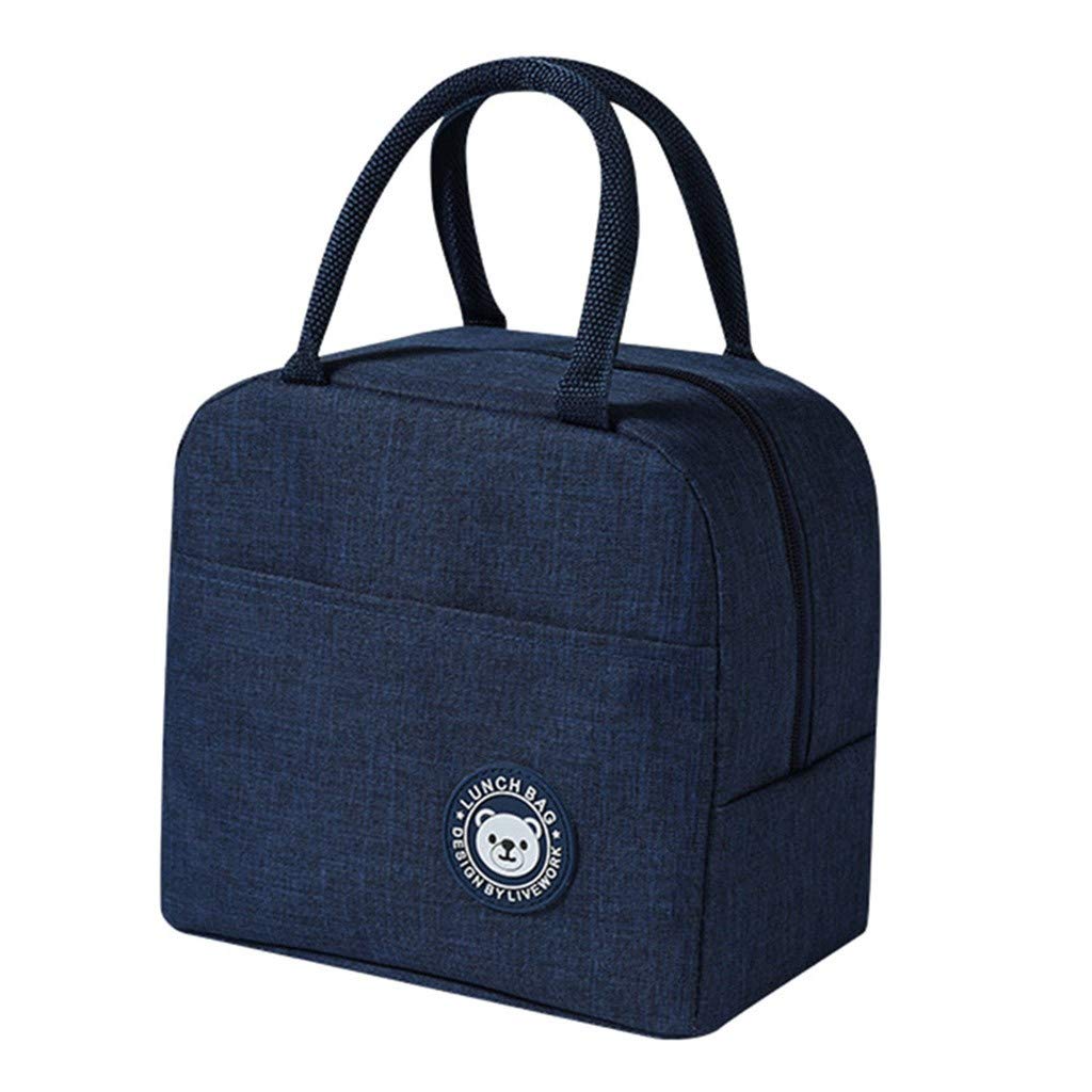 Insulated Thermal Lunch Bag for Women - Portable Bento Box Carrier, Cute Cartoon Picnic Cooler for Work, School & Outdoor Activities