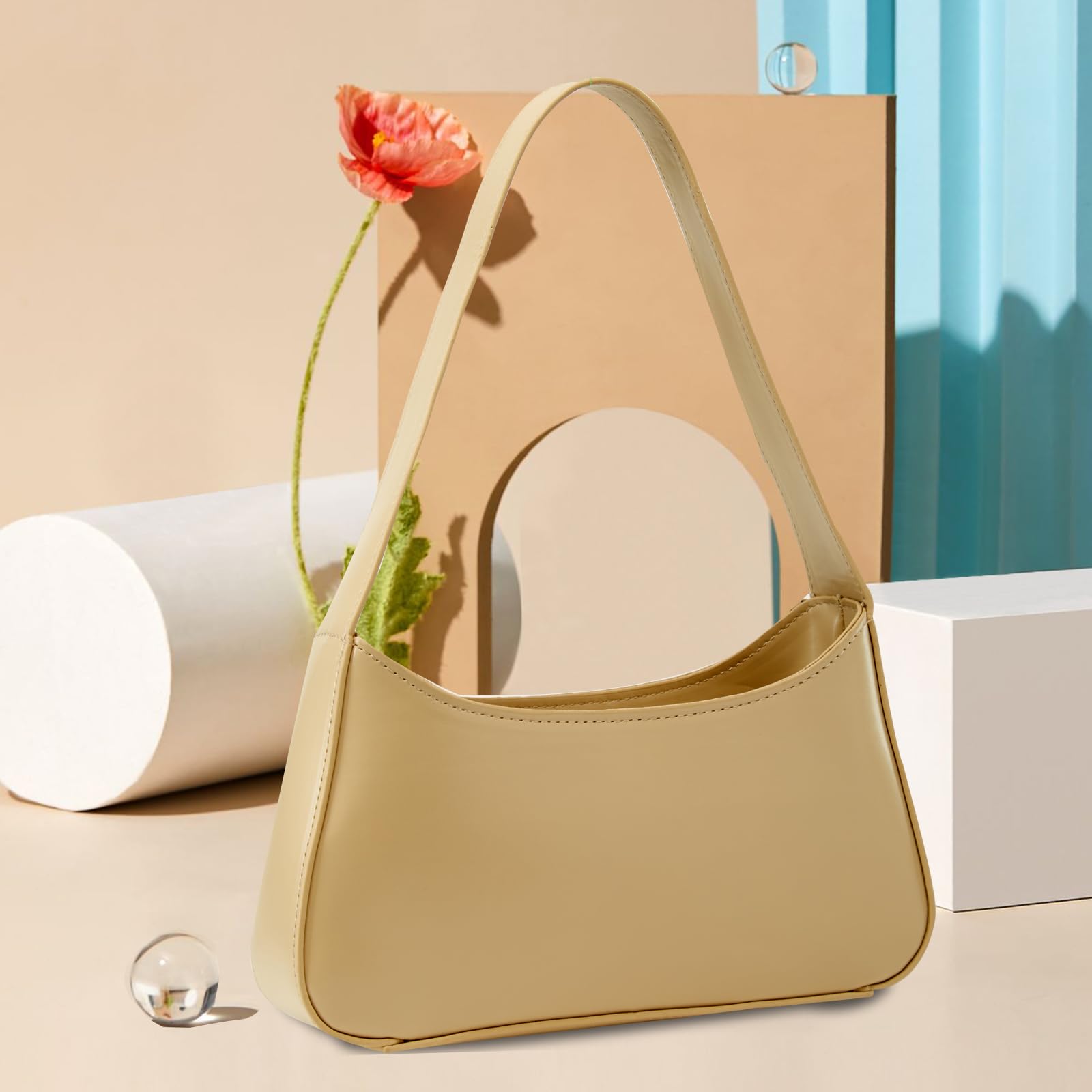 AOEKAFF Women's Shoulder Bags - Small Trendy Cute Clutch Purse with Zipper Closure for Daily Use, Work, Shopping & Travel
