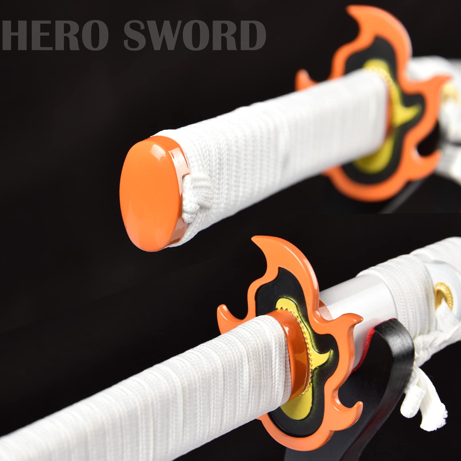 HERO SWORD Japanese Anime Katana - Hand Forged 1045 Carbon Steel Samurai Sword | Full Tang Handmade Demon Slayer Katana | Sharp Practical Blade for Cosplay, Martial Arts & Collection