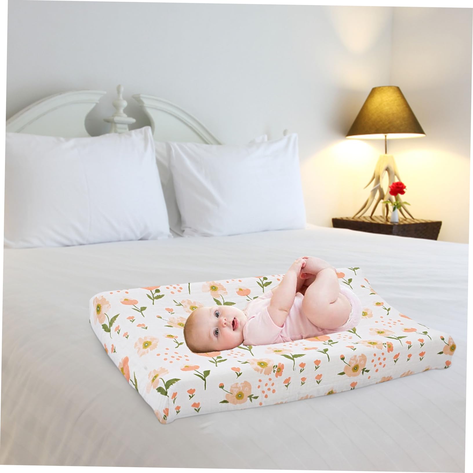 Wakauto Reusable Cotton Changing Pad Cover for Newborn Baby Boys & Girls - Soft, Waterproof Diaper Changing Mat for Nursery, Travel & On-the-Go Use