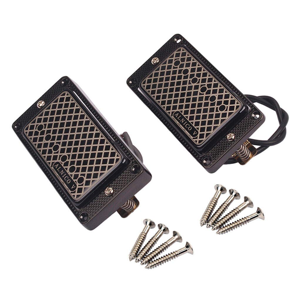 Alnico V Pickups for LP Guitar - High-Quality Replacement Guitar Parts in Black | Perfect for Rock, Blues & Metal Performances