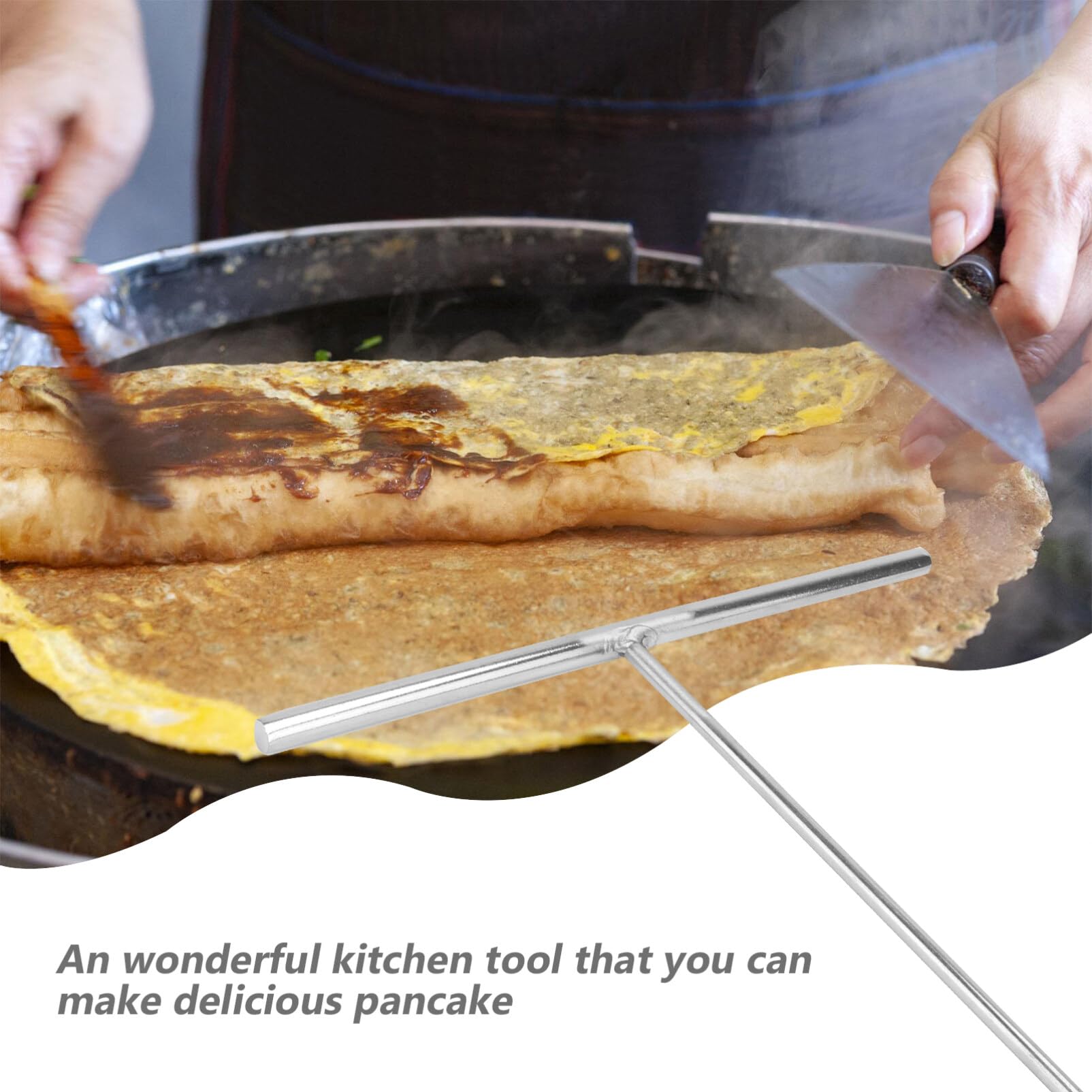 Alipis Wooden Crepe & Pancake Spreader Tool - Professional Crepe Maker, Pancake Spatula Turner for Perfect Homemade Crepes & Pancakes - Ideal for Breakfast, Brunch, and Dessert Making