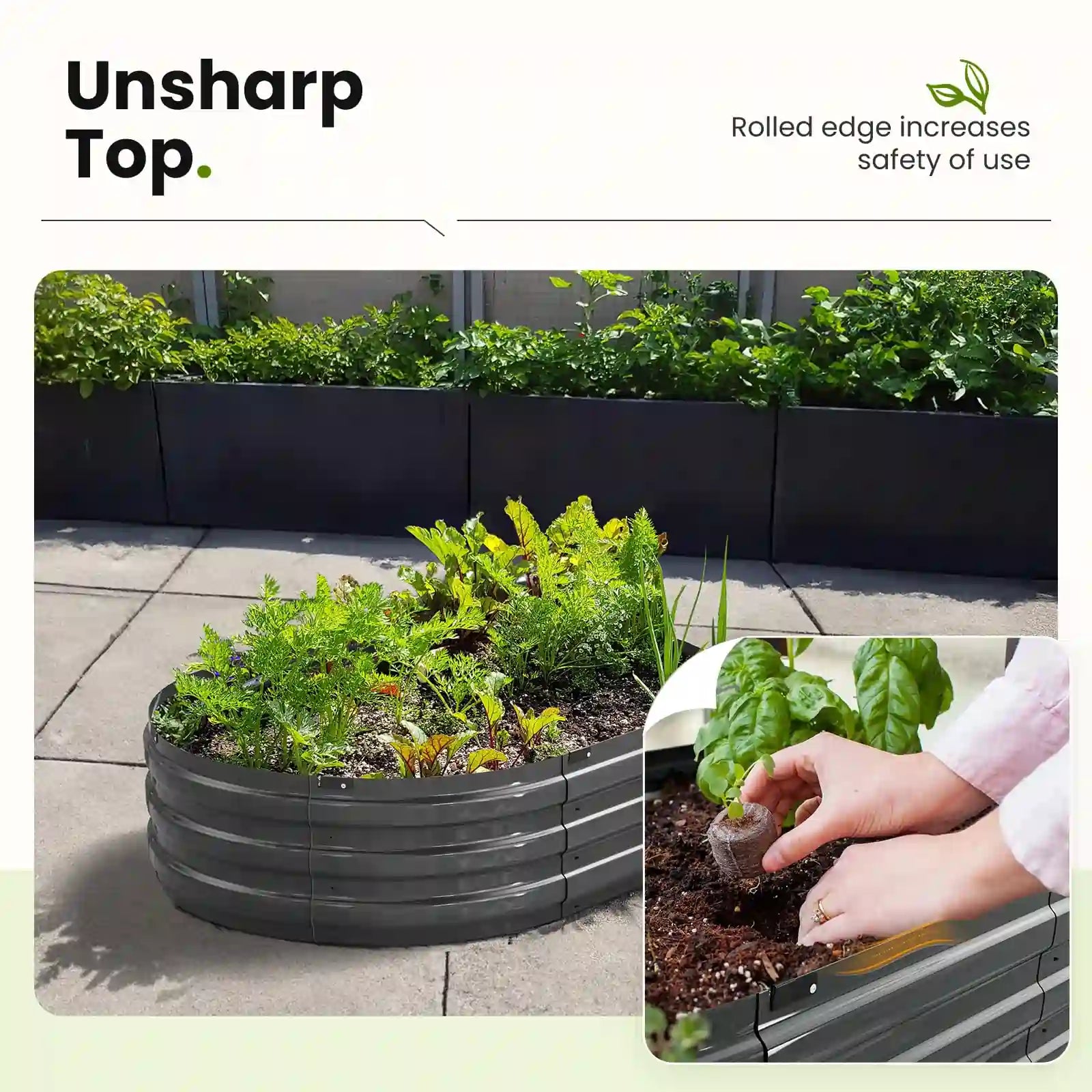 Sturdy Screwless Raised Garden Bed Kit - Easy Assembly Elevated Planter Box for Vegetables, Flowers & Herbs - Perfect for Backyard, Patio & Urban Gardening