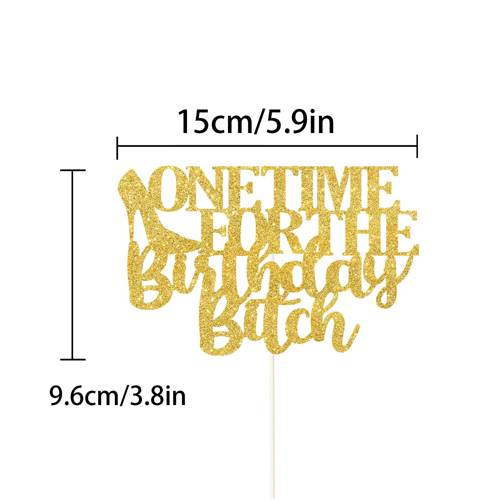 Funny Birthday Bitch Cake Topper - Cheers Happy Birthday or Anniversary Party Decoration - Perfect for Women's Birthday Cakes, Bachelorette Parties & Girls Night Celebrations