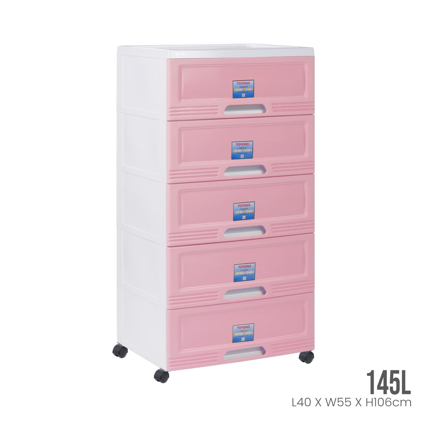 WHITE FRAME SWEET PINK DRAWER (609-5WF-SPK)