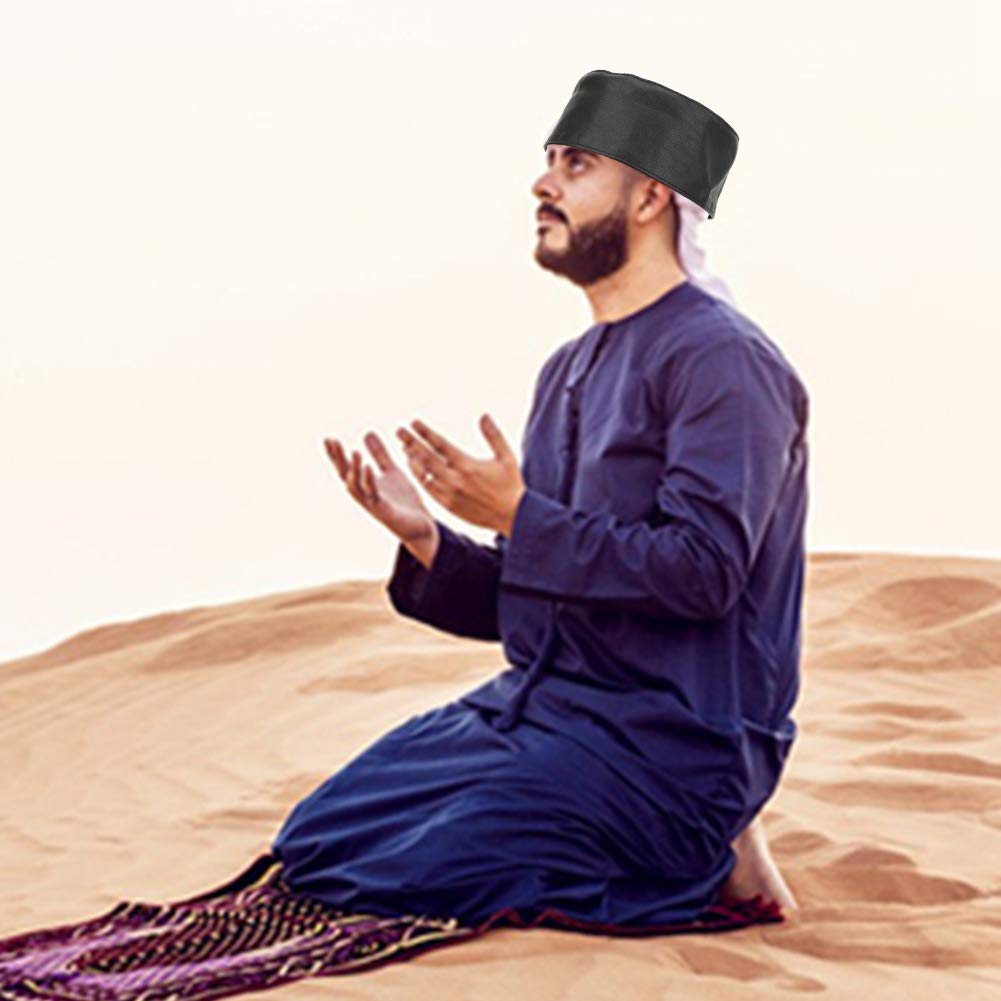 Premium Goat Leather Muslim Prayer Hat for Men - Traditional Islamic Cap for Salah & Daily Wear - Durable & Comfortable Headwear for Mosque, Home & Travel