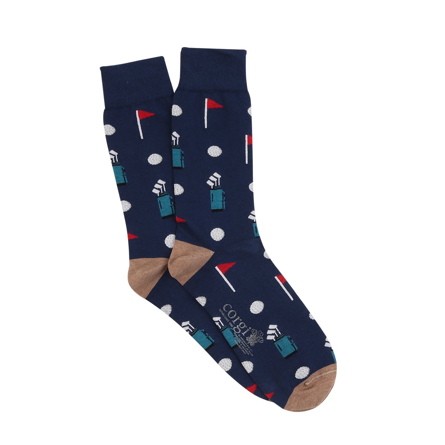 Premium Men's 2-Pack Breathable Cotton Golf Socks - Moisture Wicking & Cushioned Support for Comfort on the Course & Casual Wear