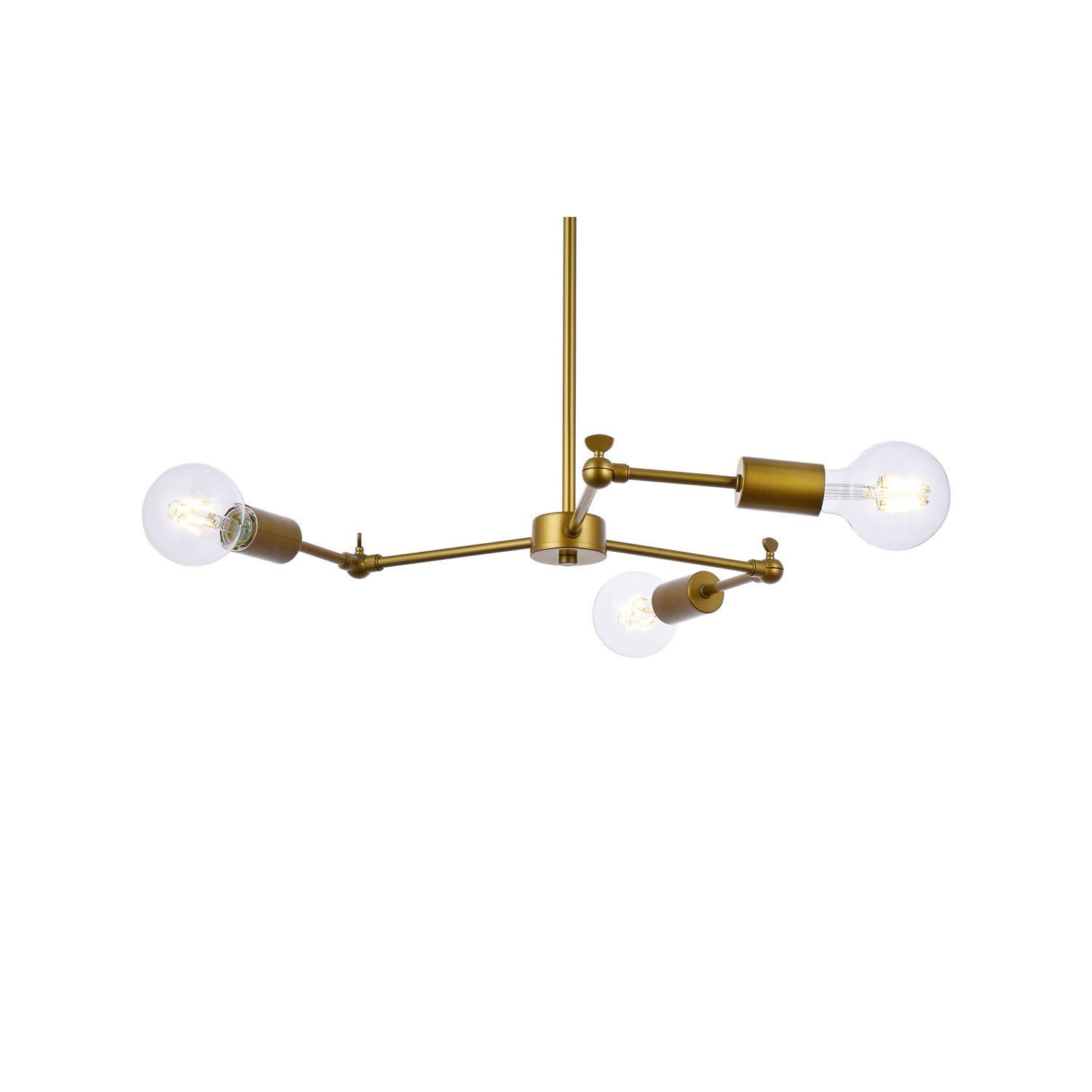 Furlong 3-Light Brass Pendant Light Fixture - Vintage Industrial Ceiling Lighting for Dining Room, Kitchen Island & Bedroom