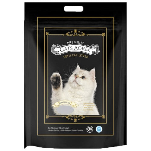 Premium Tofu Charcoal Cat Litter - Natural Odor Control & Clumping for Cat Hygiene | Ideal for Multi-Cat Homes & Small Spaces