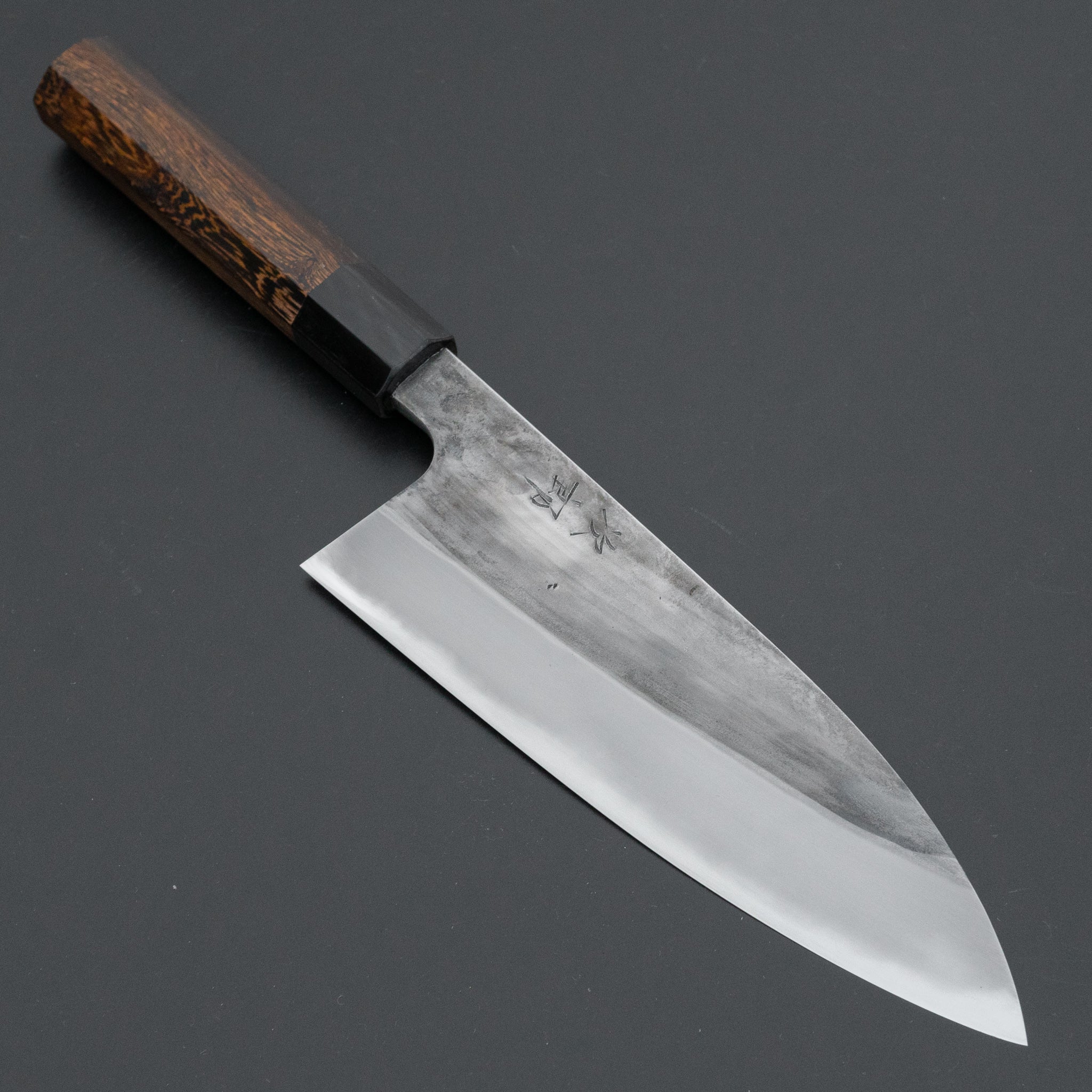 Jiro Tsuchime Wa Santoku 180mm Japanese Chef Knife with Taihei Tagayasan Handle - Premium Kitchen Knife for Slicing, Dicing & Chopping Vegetables, Meat & Fish (#611)