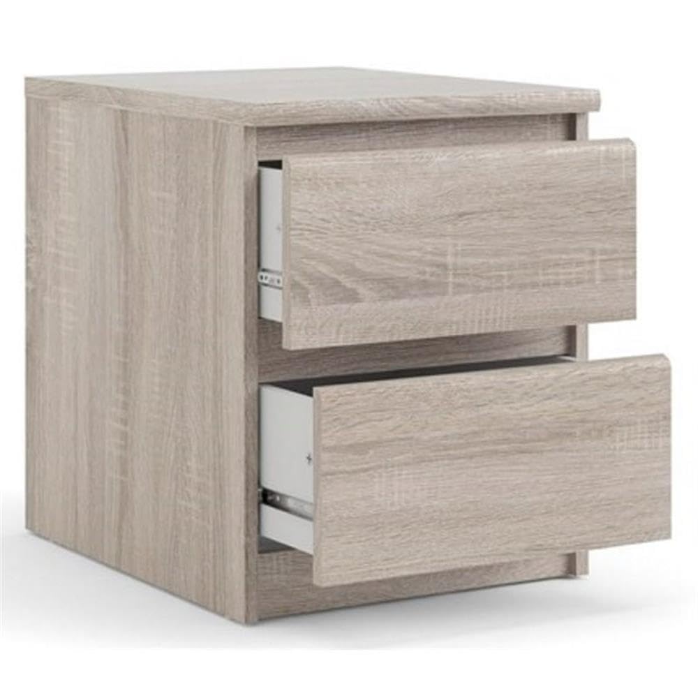 Scandinavian 2-Piece Bedroom Furniture Set with 6-Drawer Dresser & Nightstands - Truffle Gray, Handle-Free Design, Smooth Metal Glides for Modern Home Decor | Perfect for Small Spaces & Minimalist Bedrooms