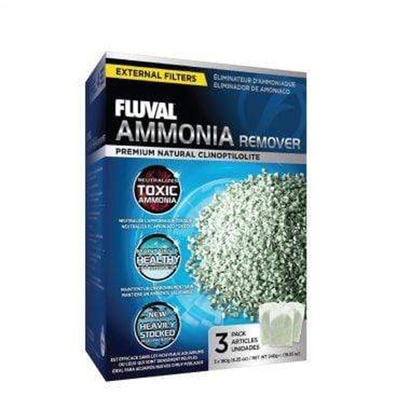 Fluval Ammonia Remover for Aquariums - 3 Pack x 180g - Eliminates Harmful Ammonia in Fish Tanks - Perfect for Freshwater & Saltwater Aquariums