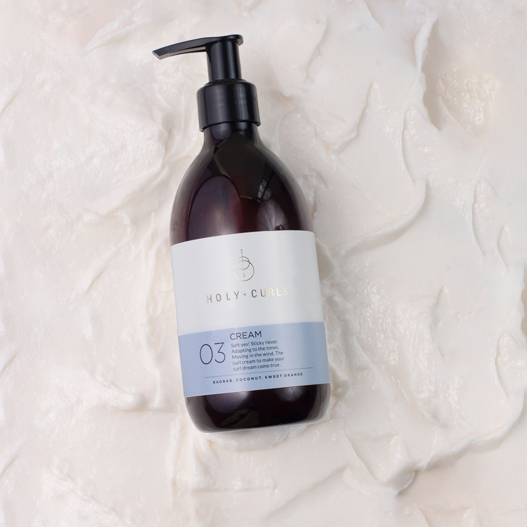 Holy Curls Cream - Hydrating Curl Defining Cream for Natural & Curly Hair - Perfect for Daily Styling & Frizz Control