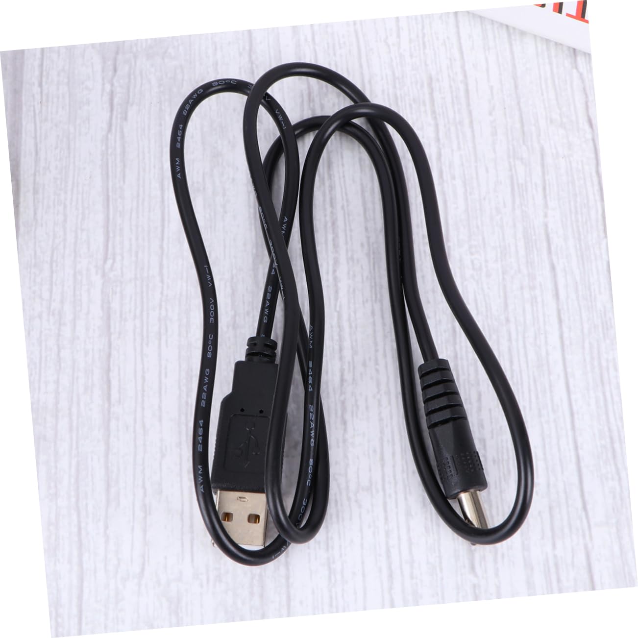1M USB to DC Power Extension Cable - Black USB Power Supply Extender Wire for Laptops, Printers, Cameras | Home & Office Use