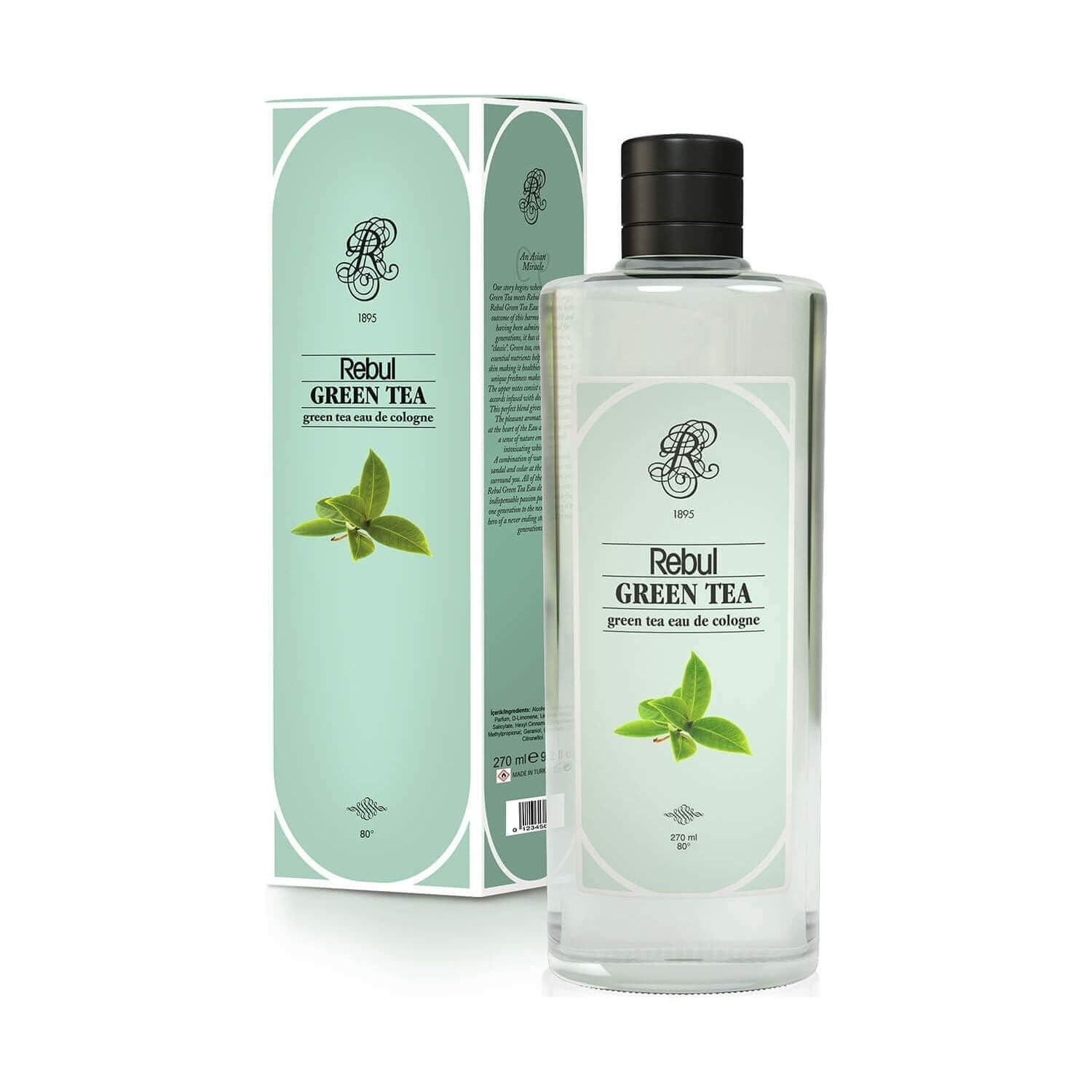 Rebul Green Tea Cologne for Men - 250ml Eau de Toilette | Fresh & Long-Lasting Fragrance | Perfect for Daily Wear & Special Occasions