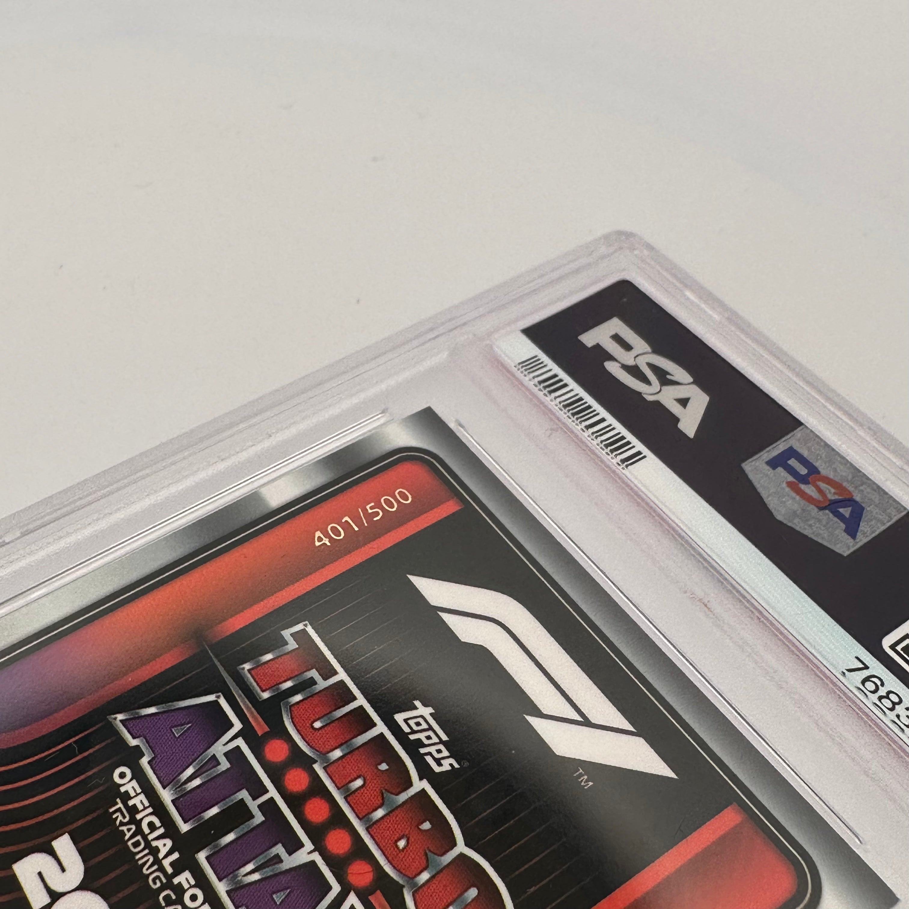 PSA 10 Max Verstappen #299 Mirror Green 401/500 - Limited Edition Trading Card for Collectors & Racing Fans