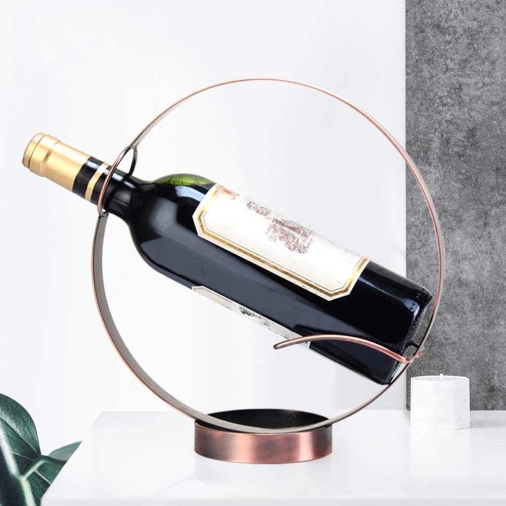 Modern Round Tabletop Wine Rack - Elegant Wine Bottle Display Stand for Kitchen & Home Decor | Perfect for Dining Room, Bar Counter & Gift Giving
