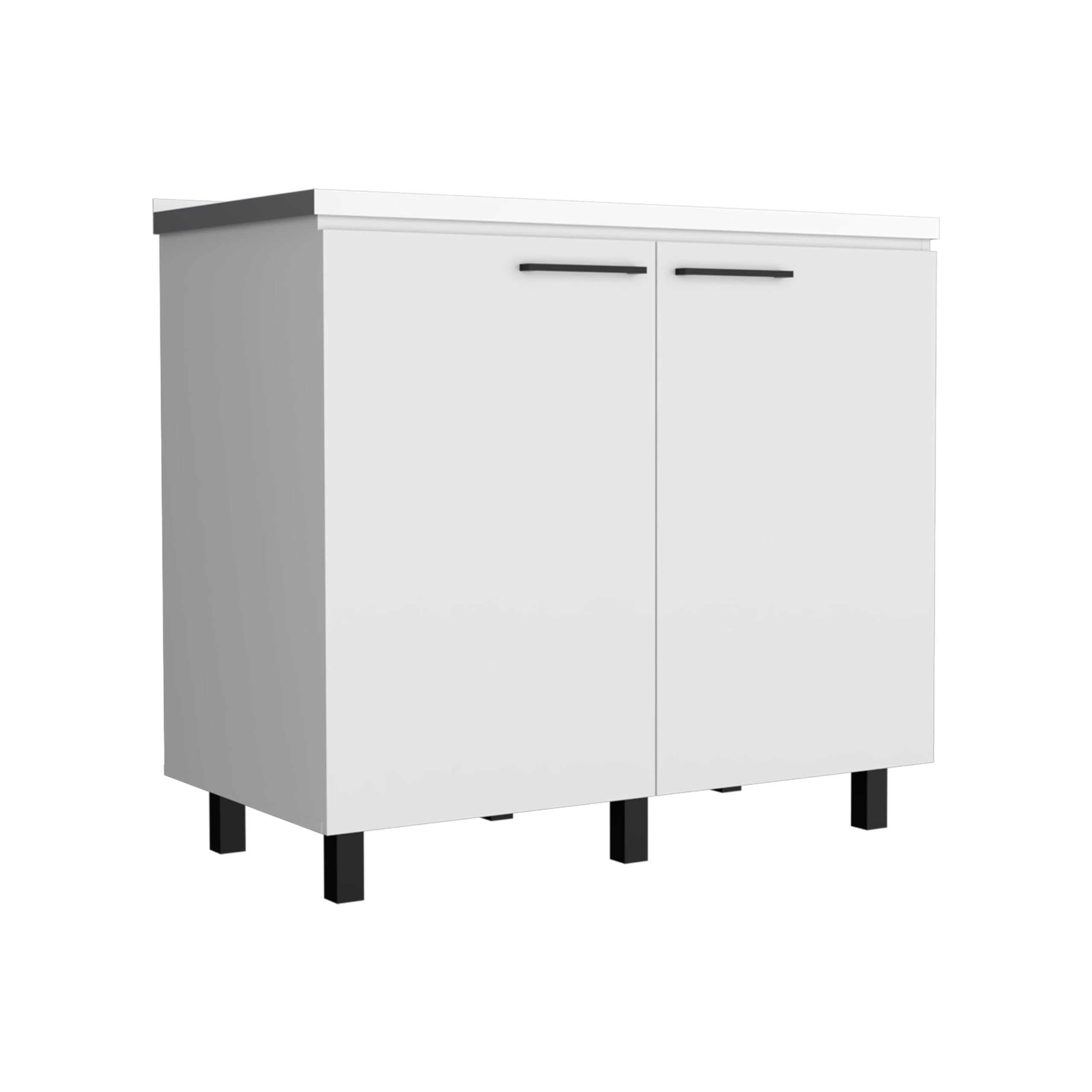 Tuhome Napoles 2 Utility Sink with Cabinet - Stainless Steel Countertop for Laundry Room, Garage & Workshop - Heavy Duty Commercial Grade Sink with Storage