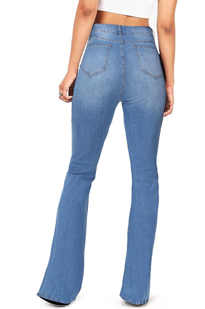Women's High Waisted Bootcut Flare Jeans - Stretchy Slimming Bell Bottom Pants for Casual Wear & Night Out | KDF Denim Fashion