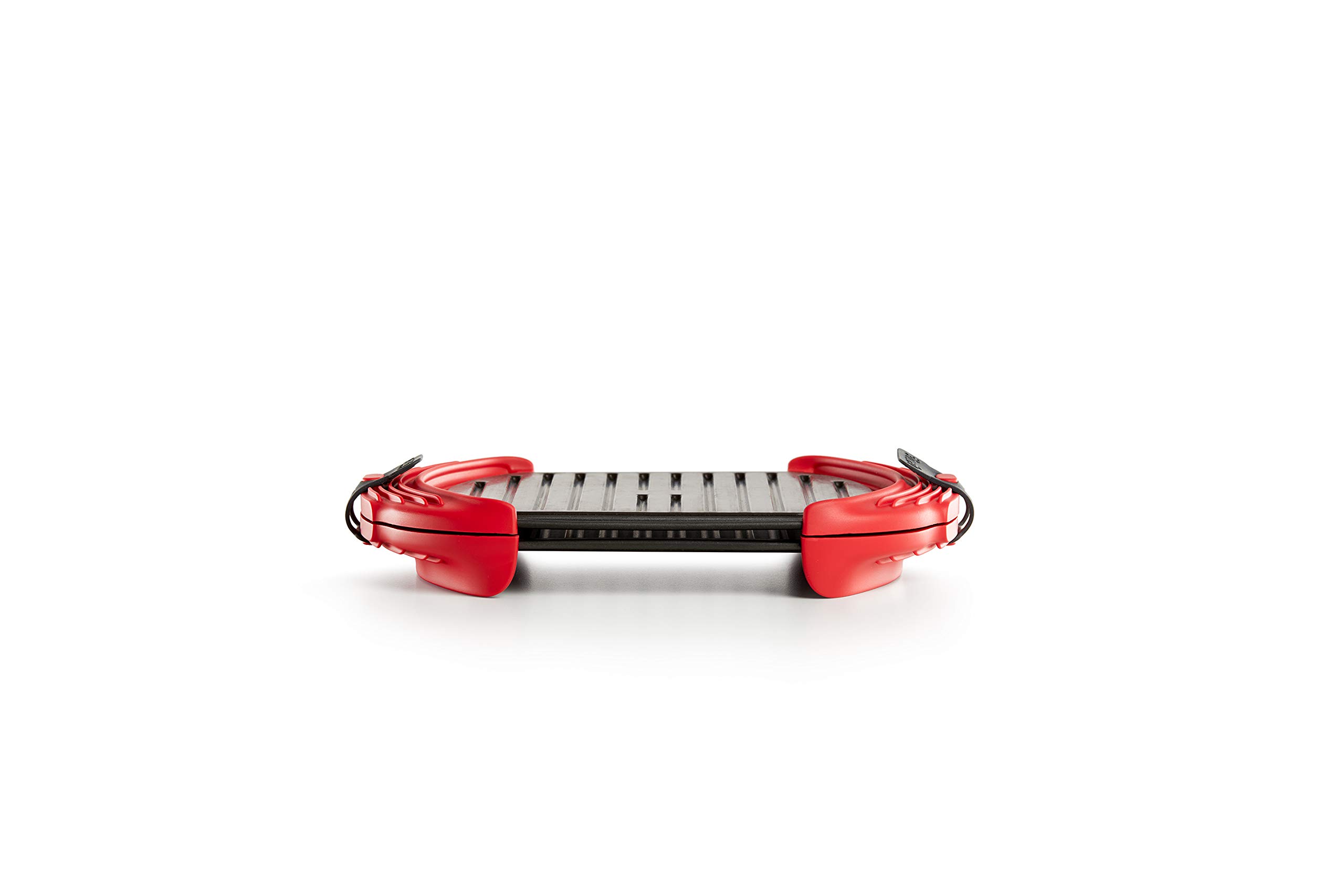 Lekue XL Microwave Grill and Sandwich Maker - Red Panini Press for Quick & Easy Meals - Perfect for Breakfast, Lunch, and Snacks at Home or Office