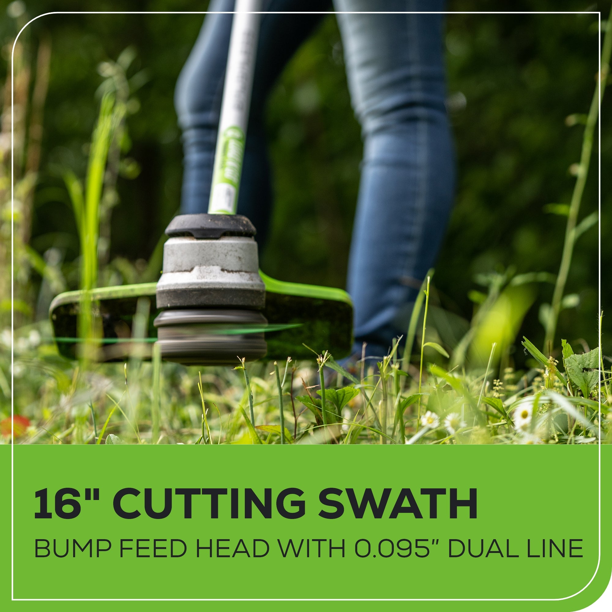 Refurbished 80V 16-Inch Cordless Brushless String Trimmer with 2.0Ah Battery & Fast Charger - Lightweight Lawn Edger for Yard Maintenance, Landscaping & Home Garden Care