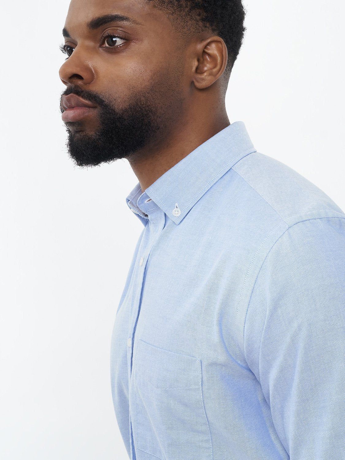 Premium Oxford Shirt for Men - Classic Blue Button-Down Dress Shirt | Business Casual & Office Wear