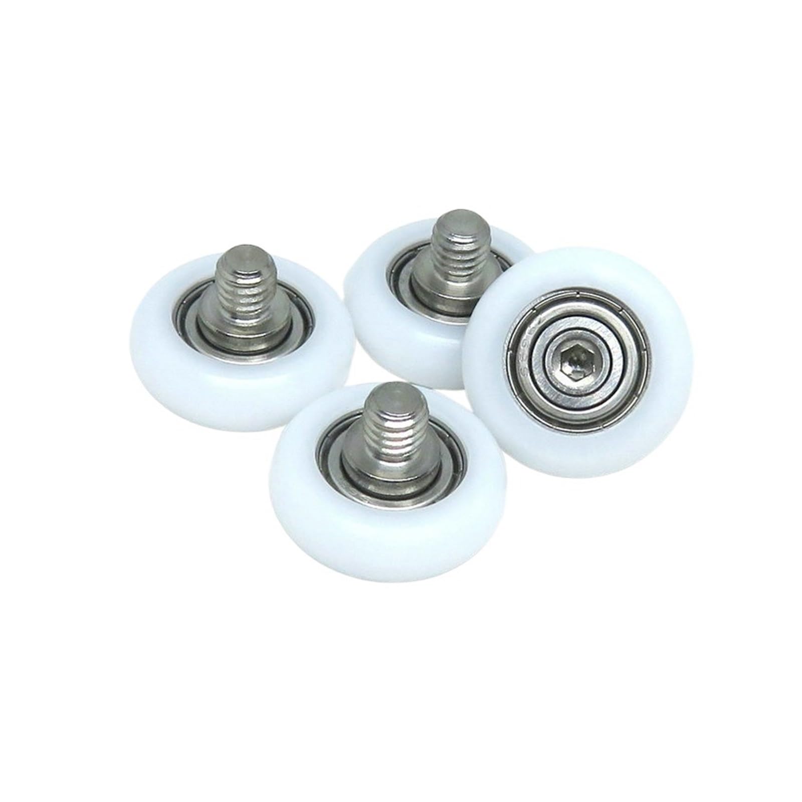 10 PCS 22mm POM Bolt Rollers with M6 Screws - BSR69622-7C1L6M6 22x7mm POM Cabinet Sliding Door Pulleys - Smooth Gliding for Wardrobe, Kitchen, and Office Furniture Installation
