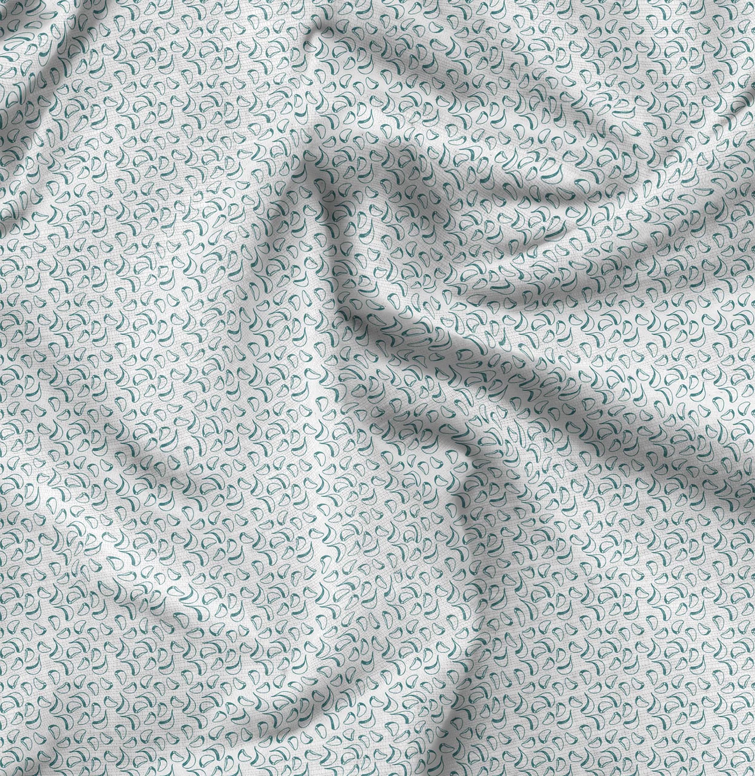Soimoi Moss Green Georgette Fabric by The Yard - 42 Inch Wide - Printed Garlic Vegetable Aroma Fabric for Apparel, Crafts & Home Decor - Perfect for Dresses, Scarves, DIY Projects & Kitchen Decorations