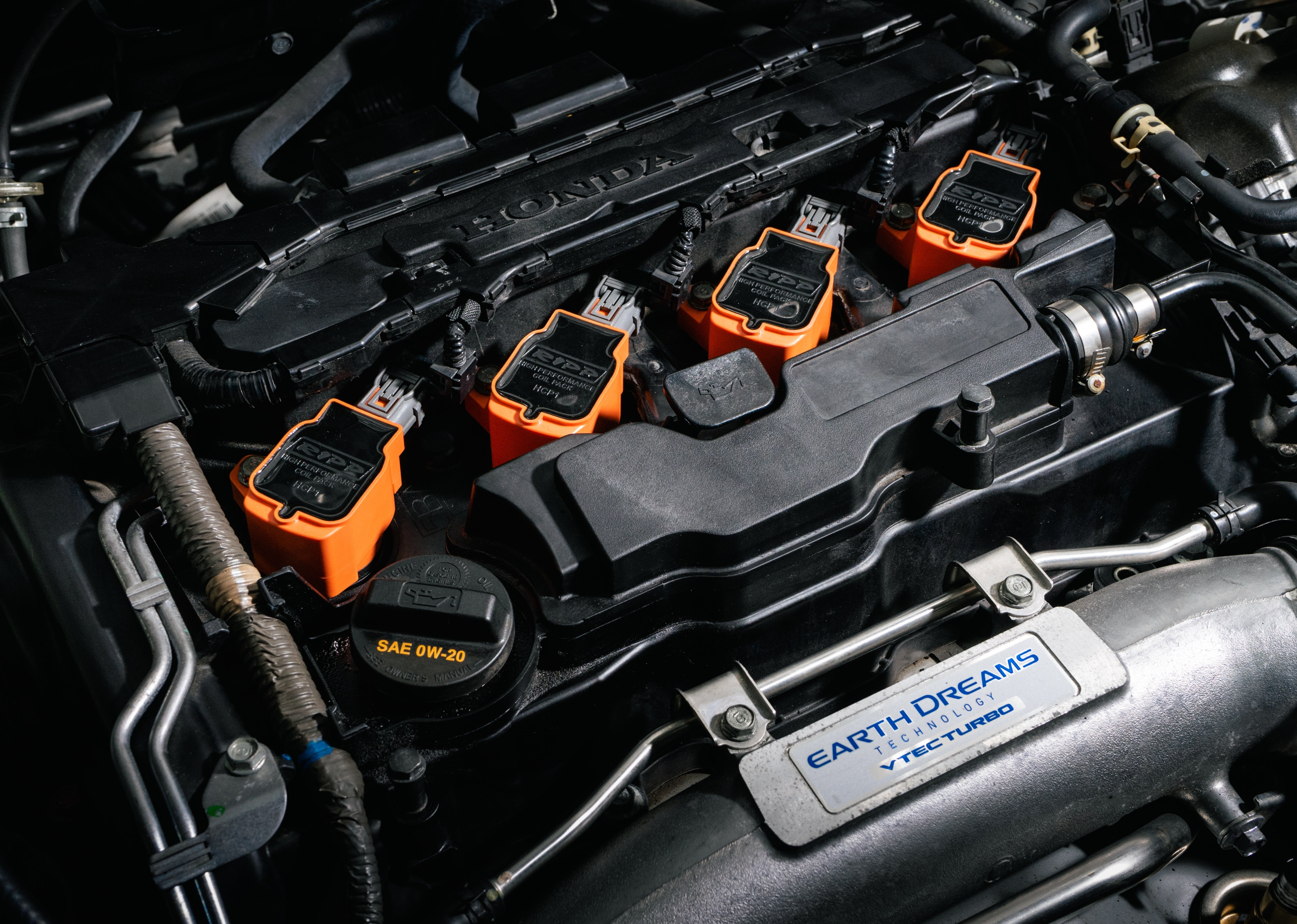 Honda 4 Cylinder High Performance Ignition Coil Packs - Upgrade for Civic, Accord, CR-V - Improve Engine Power & Fuel Efficiency