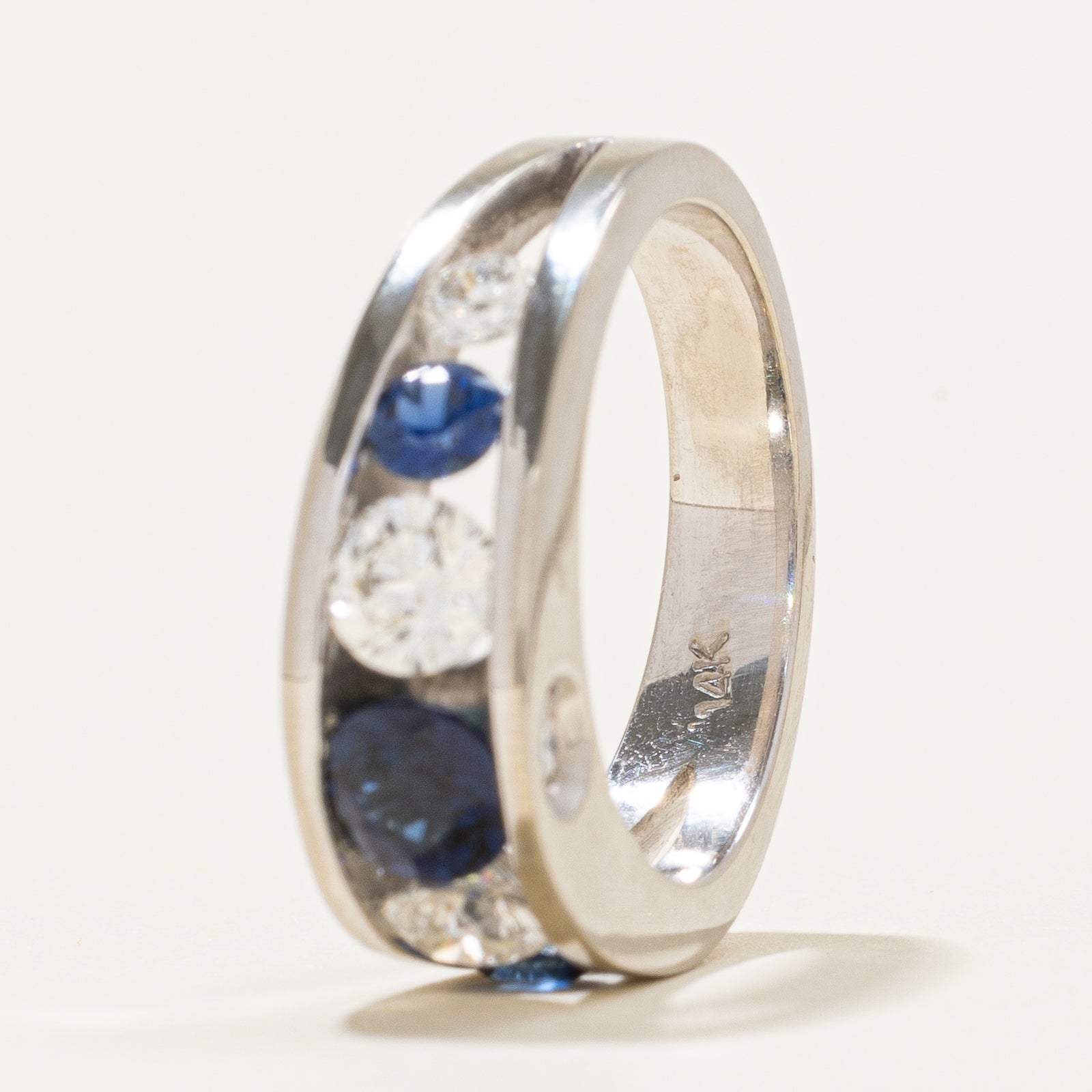 1.00ctw Sapphire & Diamond Tension Set Ring - Size 6.5 | Elegant Engagement & Wedding Band for Women | Perfect for Proposals, Anniversaries & Special Occasions