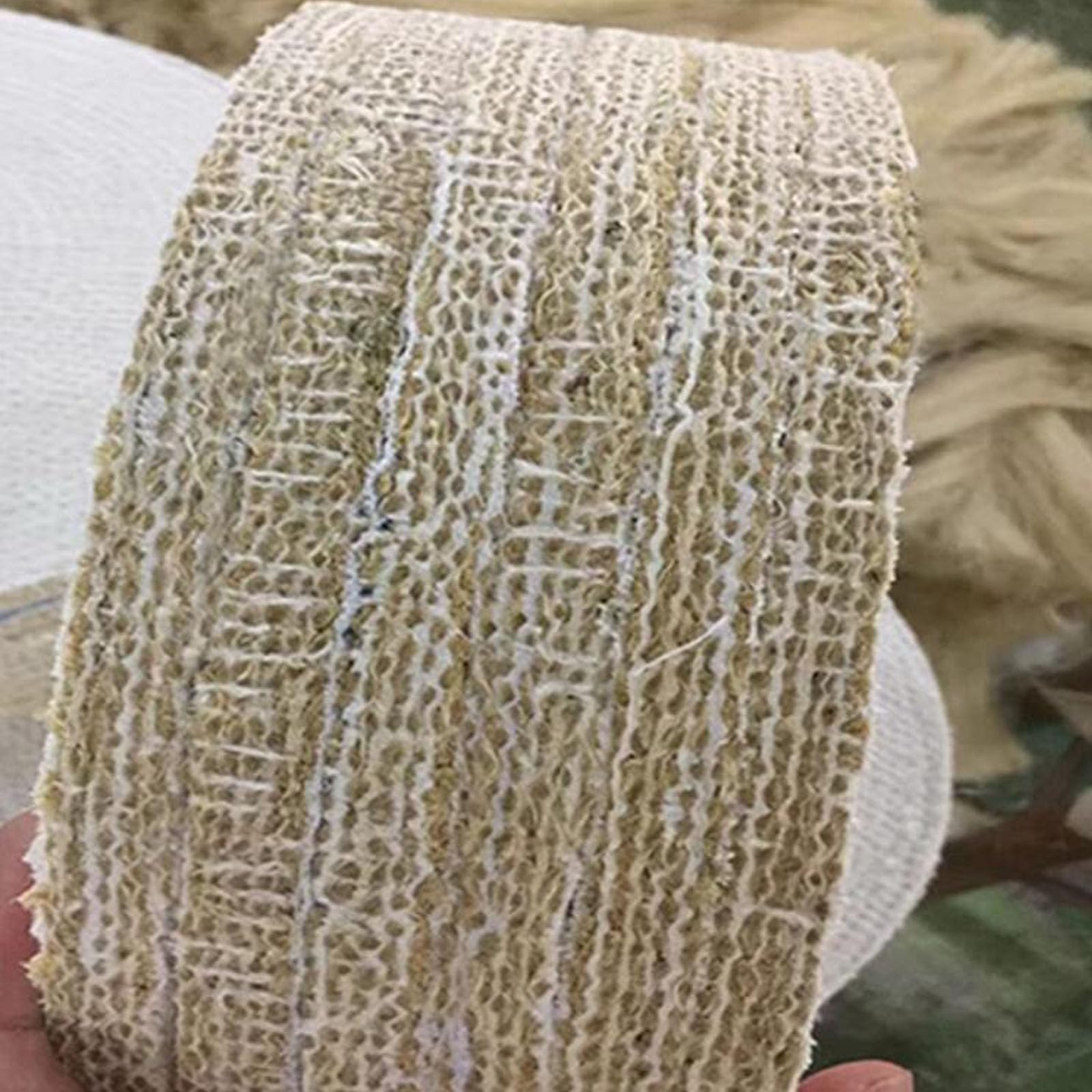 8 Inch Extra Thick Rigid Sisal Buffing Wheel with 5/8 Inch Arbor Hole - Heavy Duty Abrasive Polishing Wheel for Bench Grinder (White) - Perfect for Metal Polishing, Wood Finishing & DIY Projects