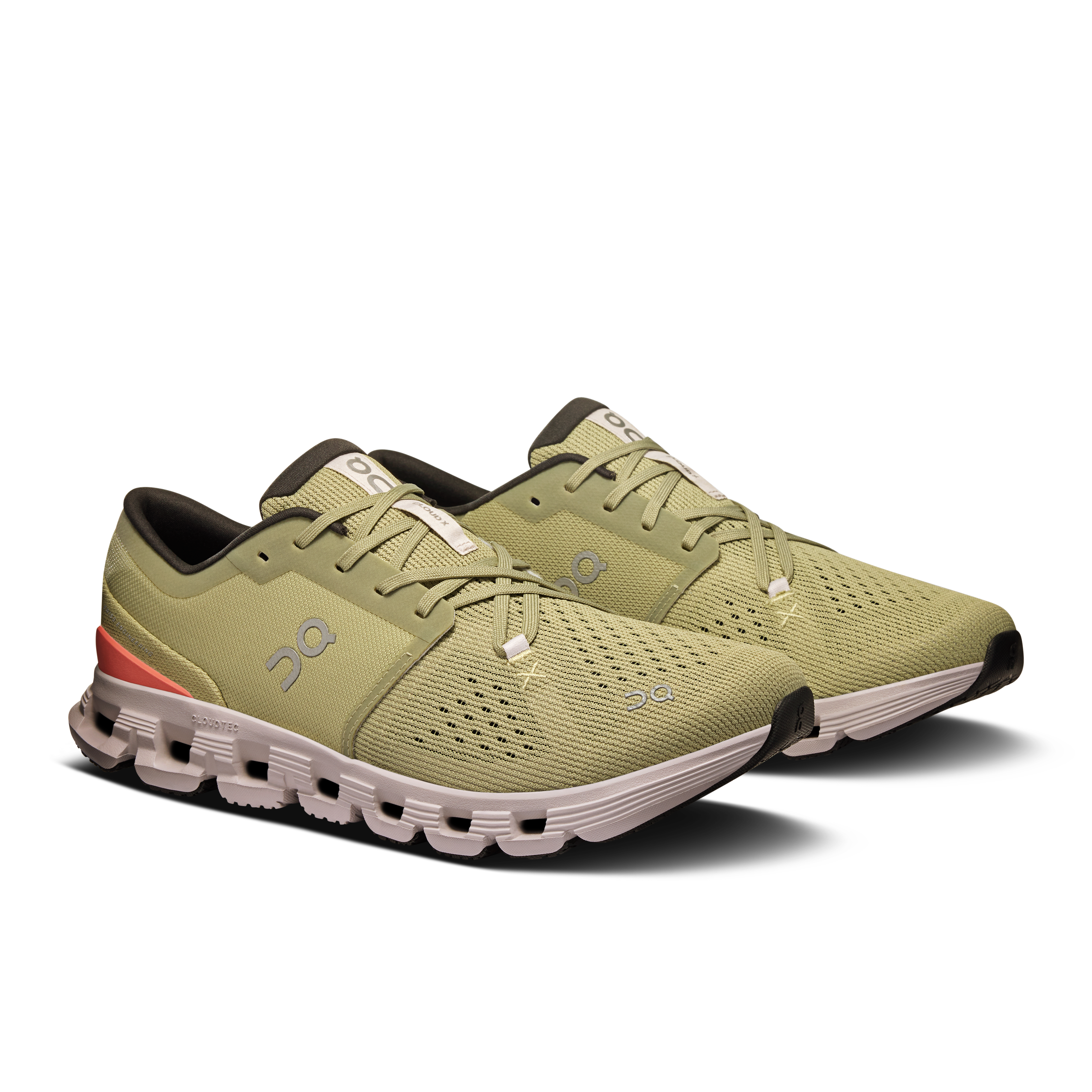 On Running Men's Cloud X 4 Running Shoes - Lightweight & Breathable for Training & Gym Workouts (Caper/Salmon Color) - Perfect for Jogging, CrossFit & Daily Wear