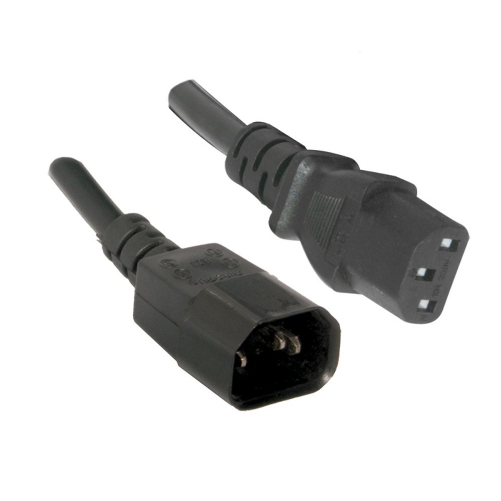 Chauvet DJ IEC Male to Female Power Cable 5 Feet - Professional Lighting Equipment Cord for Stage, Studio, and DJ Setup
