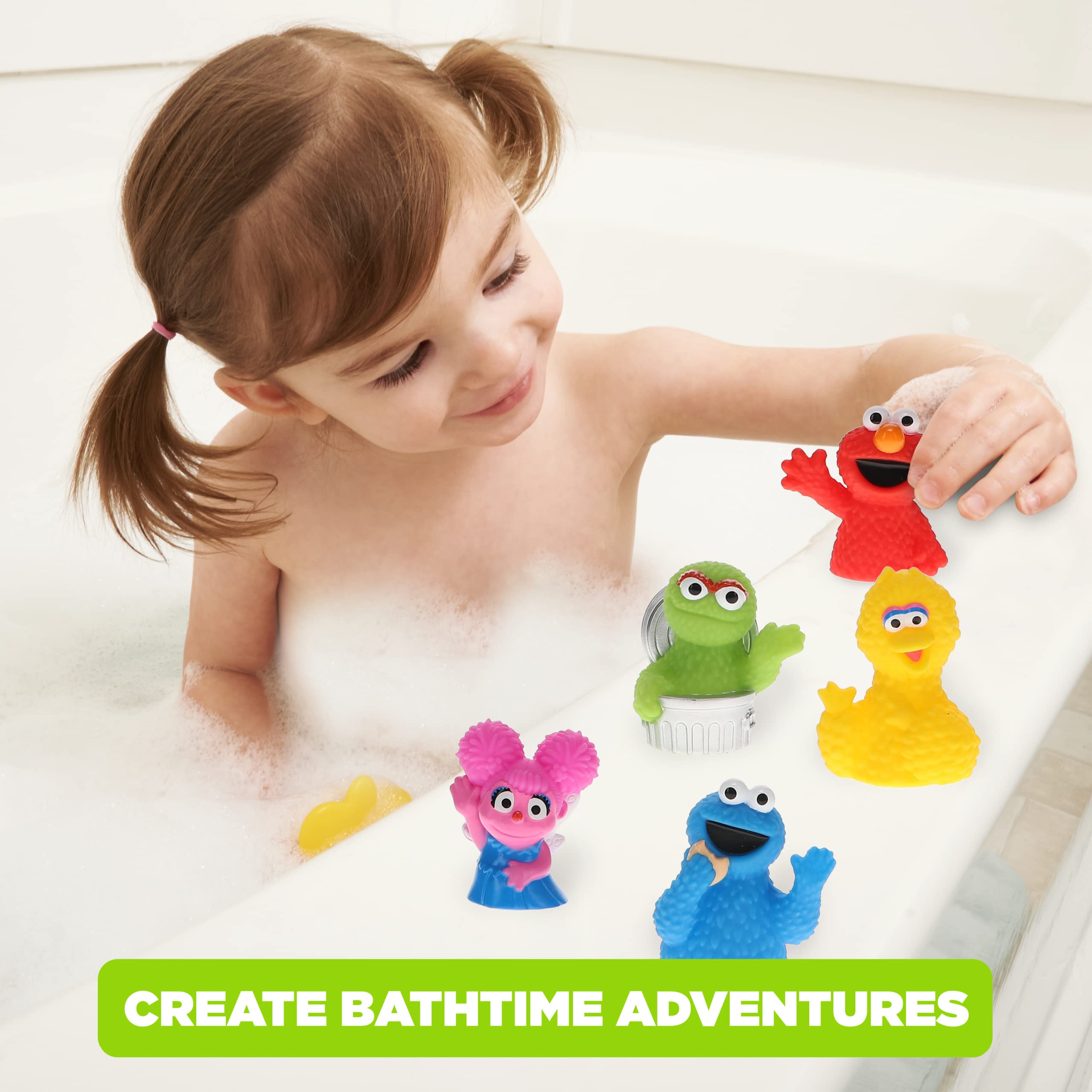 Sesame Street 5-Piece Finger Puppet Set - Fun Educational Toys for Kids | Bath, Pool & Beach Play | Perfect for Parties, Storytime & Interactive Learning
