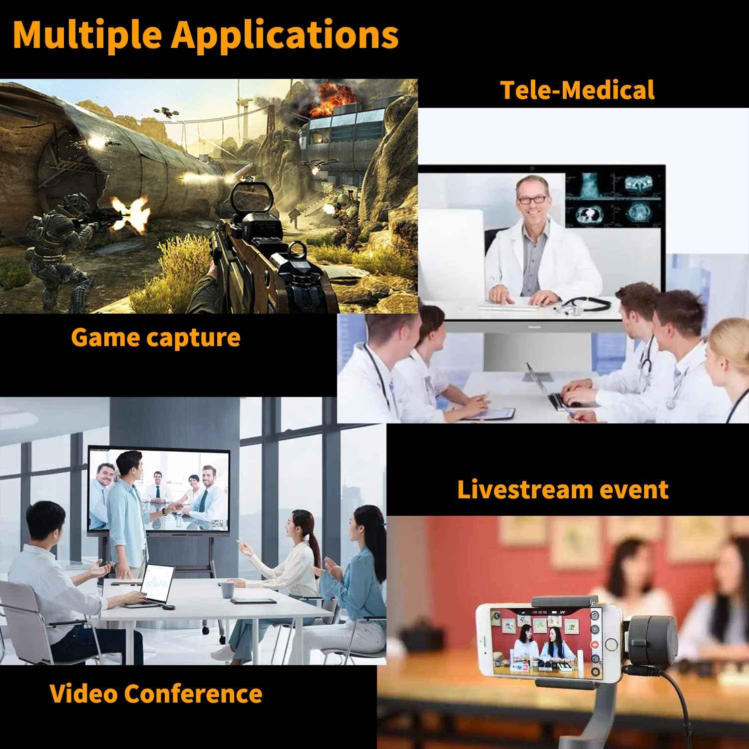 AVMATRIX UC1218 4K HDMI 2.0 to USB 3.0 Video Capture Card - Live Streaming Device for PC & Mac - Perfect for OBS, Vmix, YouTube, Zoom, Teams, Twitch - Ideal for Online Conferences, Church Services, Teaching & Gaming Streams