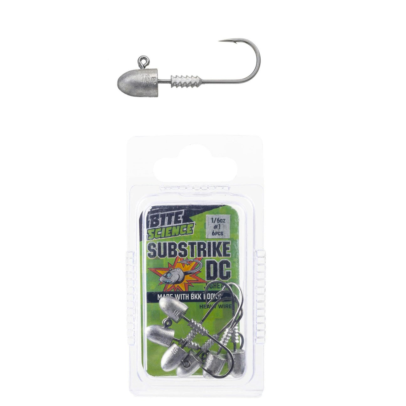 Bite Science Substrike DC Jigheads - Premium Fishing Jigs for Bass, Walleye & Saltwater - Perfect for Deep Water & Fast Current Fishing