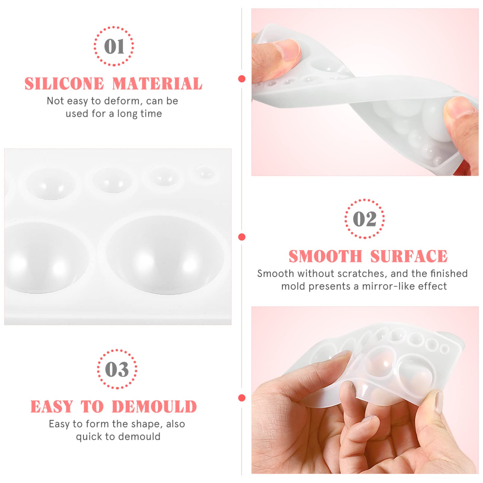 Premium Round Silicone Resin Molds for Jewelry Making - DIY Epoxy Keychain & Pendant Molds with Mirror Polish Finish - Perfect for Handmade Resin Art, Home Decor & Craft Projects